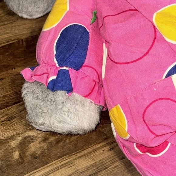 “NEW LOOKS” VTG VHTF Item980129 15” Stuff Animal Toy Elephant Circus Pink/Yellow - Picture 8 of 12